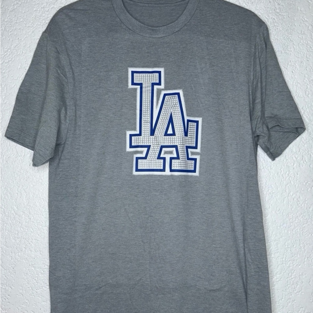 Gray Graphic T-Shirt LA Logo Medium